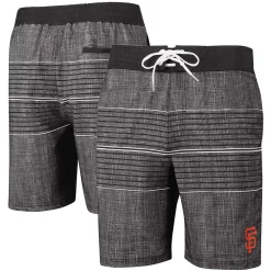 Men's G-III Sports by Carl Banks Charcoal San Francisco Giants Horizon Volley Swim Trunks