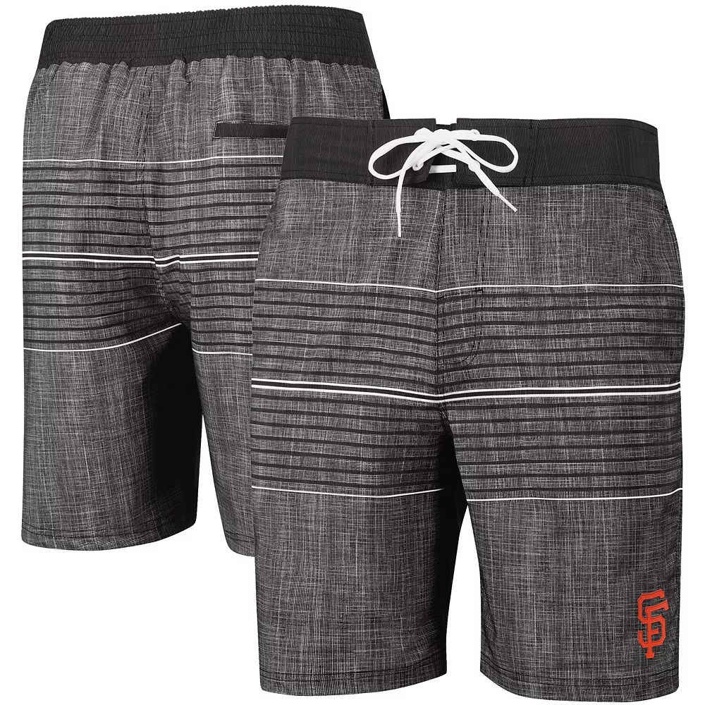 Men's G-III Sports by Carl Banks Charcoal San Francisco Giants Horizon Volley Swim Trunks 3 Men's G-III Sports by Carl Banks Charcoal San Francisco Giants Horizon Volley Swim Trunks