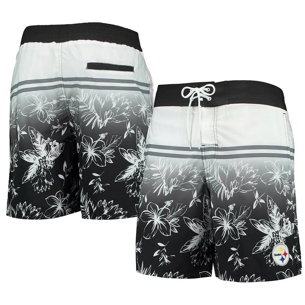 Men's G-III Sports by Carl Banks Black Pittsburgh Steelers Island Volley Swim Shorts 4 Men's G-III Sports by Carl Banks Black Pittsburgh Steelers Island Volley Swim Shorts - Image 2