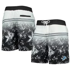 Men's G-III Sports by Carl Banks Black Detroit Lions Island Volley Swim Shorts
