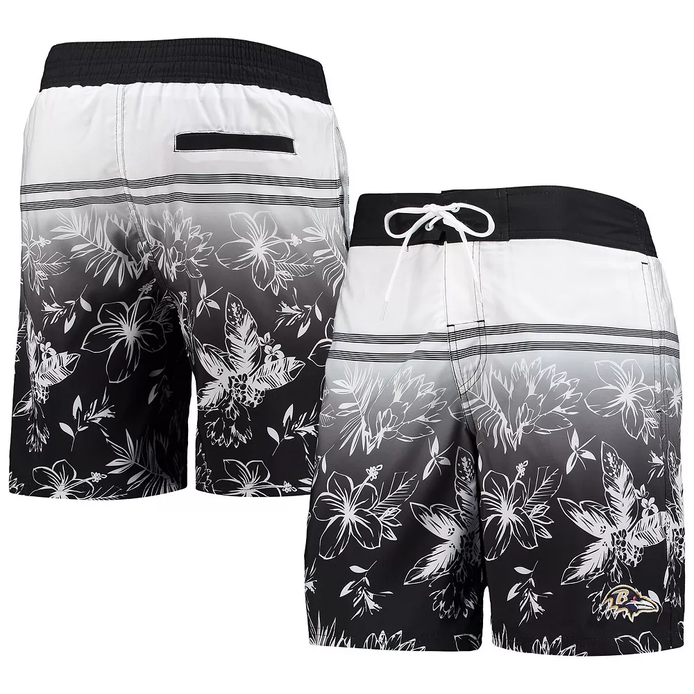 Men's G-III Sports by Carl Banks Black Baltimore Ravens Island Volley Swim Shorts 3 Men's G-III Sports by Carl Banks Black Baltimore Ravens Island Volley Swim Shorts