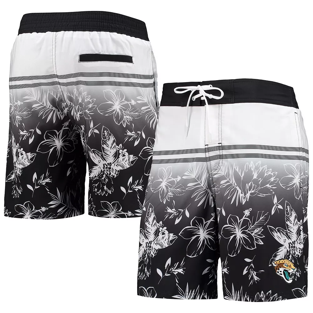 Men's G-III Sports by Carl Banks Black Jacksonville Jaguars Island Volley Swim Shorts 3 Men's G-III Sports by Carl Banks Black Jacksonville Jaguars Island Volley Swim Shorts