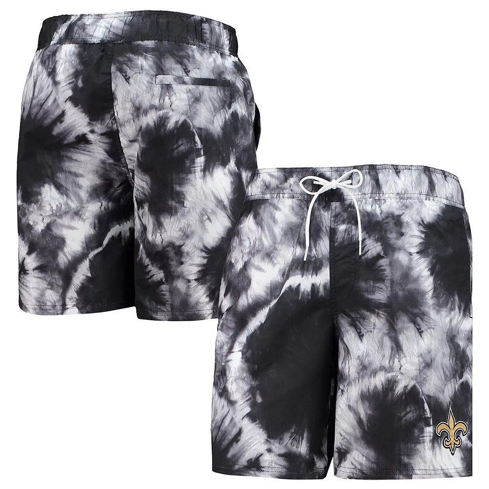 Men's G-III Sports by Carl Banks Black New Orleans Saints Splash Volley Swim Shorts 4 Men's G-III Sports by Carl Banks Black New Orleans Saints Splash Volley Swim Shorts - Image 2