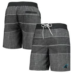 Men's G-III Sports by Carl Banks Black Carolina Panthers Horizon Swim Shorts