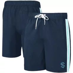 Men's G-III Sports by Carl Banks Deep Sea Blue Seattle Kraken Sand Beach Swim Shorts