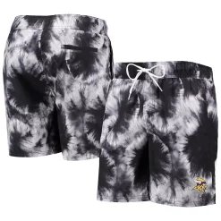 Men's G-III Sports by Carl Banks Black Minnesota Vikings Splash Volley Swim Shorts