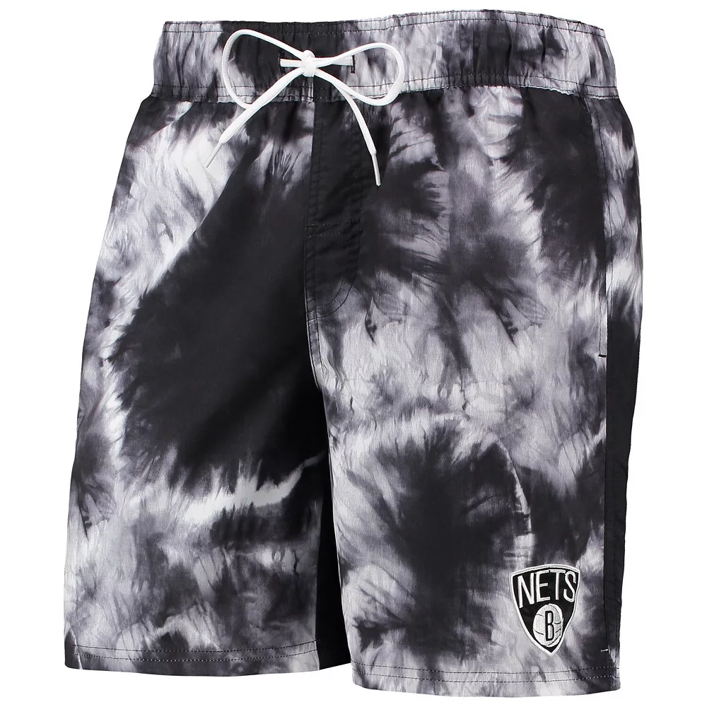Men's G-III Sports by Carl Banks Black Brooklyn Nets Splash Volley Swim Shorts 5 Men's G-III Sports by Carl Banks Black Brooklyn Nets Splash Volley Swim Shorts - Image 3