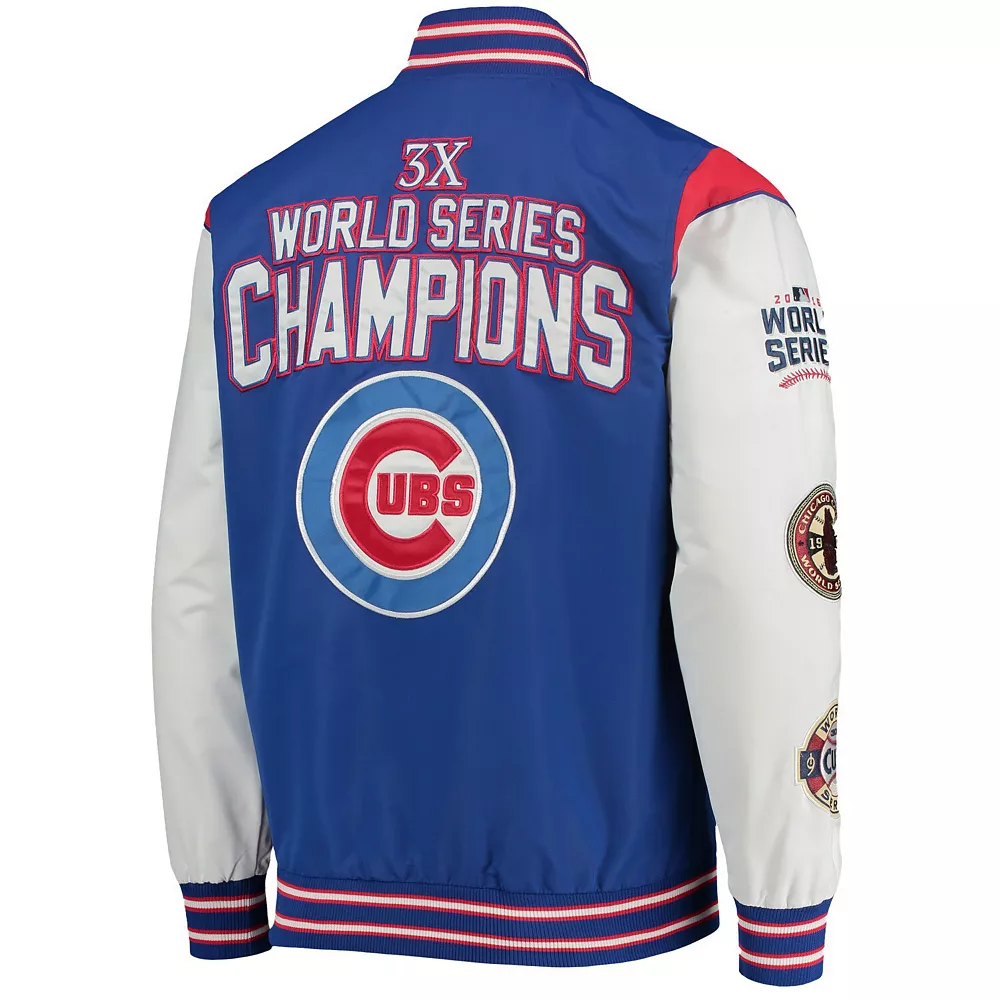 Men's G-III Sports by Carl Banks Royal/Red Chicago Cubs Complete Game Commemorative Full-Snap Jacket 6 Men's G-III Sports by Carl Banks Royal/Red Chicago Cubs Complete Game Commemorative Full-Snap Jacket - Image 4