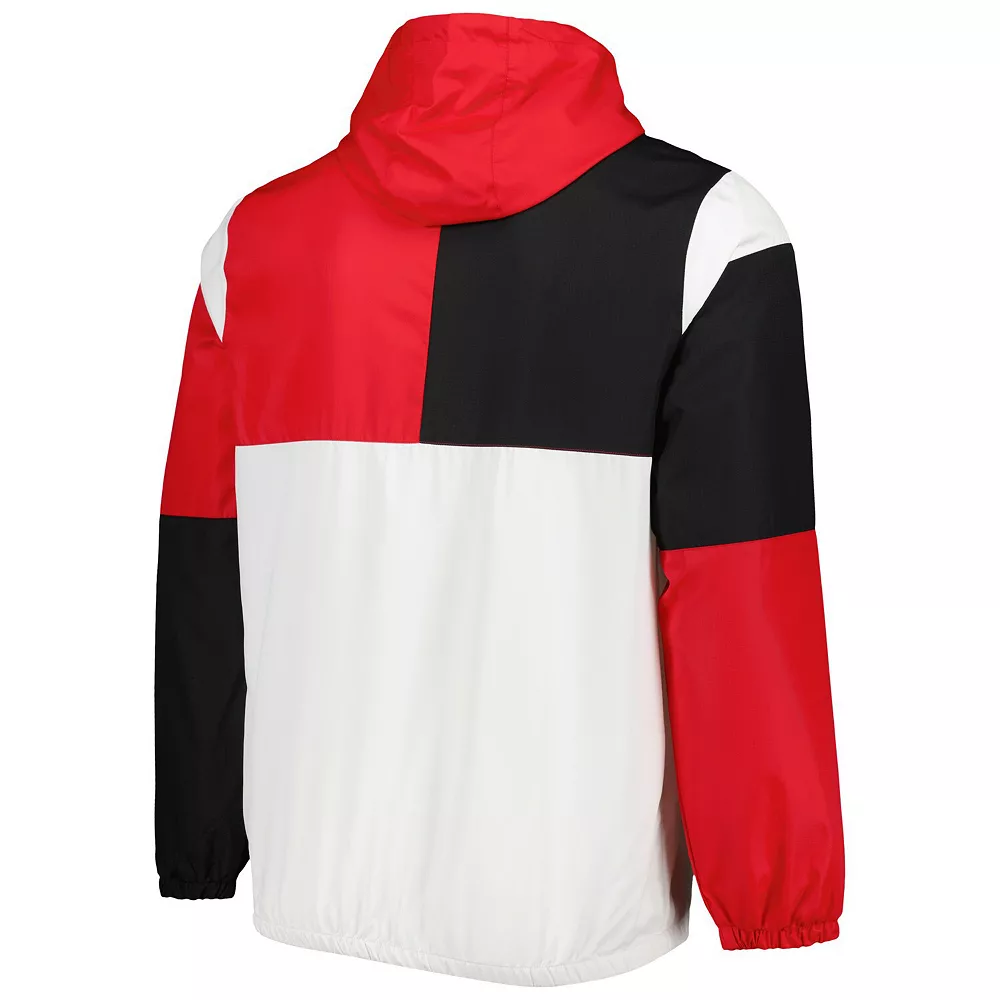 Men's G-III Sports by Carl Banks White/Red Wisconsin Badgers Fair Catch Half-Zip Anorak Jacket 6 Men's G-III Sports by Carl Banks White/Red Wisconsin Badgers Fair Catch Half-Zip Anorak Jacket - Image 4