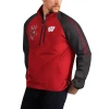 Men's G-III Sports by Carl Banks Red Wisconsin Badgers Point Guard Raglan Half-Zip Jacket 1 Men's G-III Sports by Carl Banks Red Wisconsin Badgers Point Guard Raglan Half-Zip Jacket -G-III Sales Shop 6011533