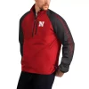 Men's G-III Sports by Carl Banks Scarlet Nebraska Huskers Point Guard Raglan Half-Zip Jacket 1 Men's G-III Sports by Carl Banks Scarlet Nebraska Huskers Point Guard Raglan Half-Zip Jacket -G-III Sales Shop 6012421
