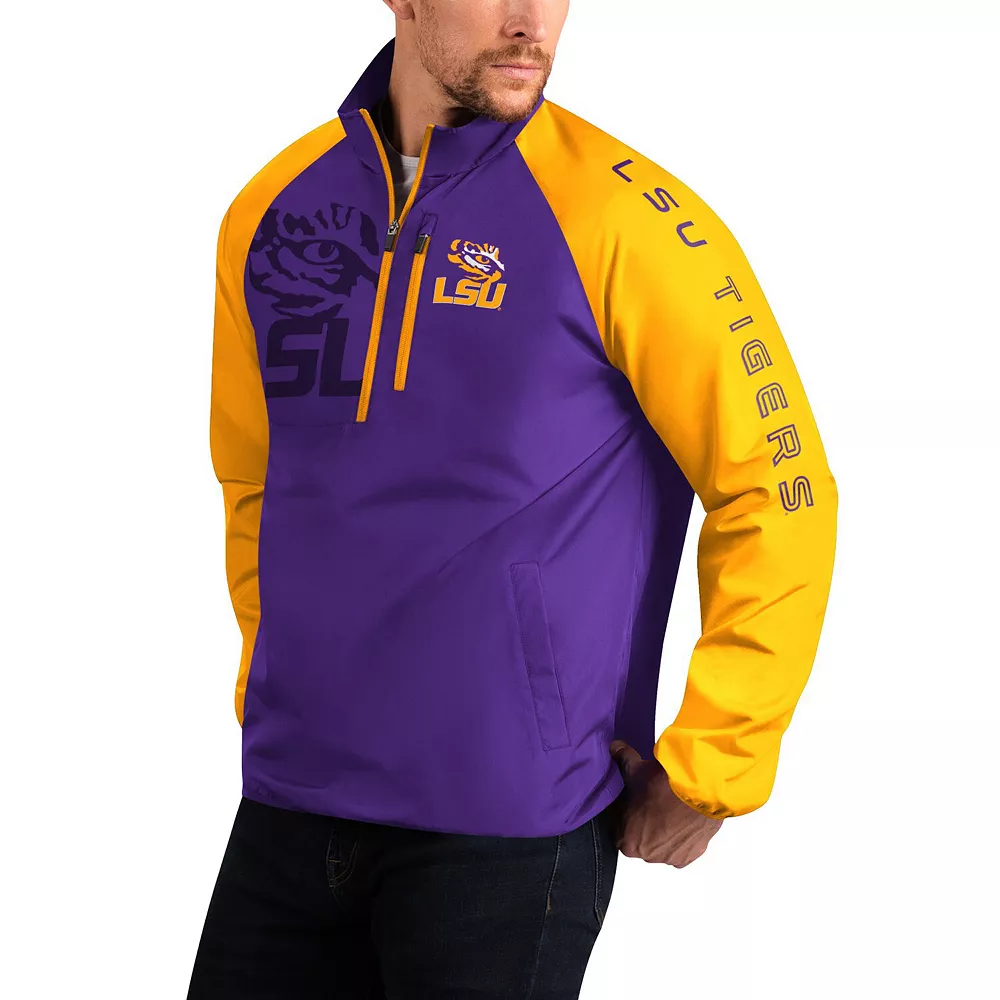 Men's G-III Sports by Carl Banks Purple LSU Tigers Point Guard Raglan Half-Zip Jacket 3 Men's G-III Sports by Carl Banks Purple LSU Tigers Point Guard Raglan Half-Zip Jacket