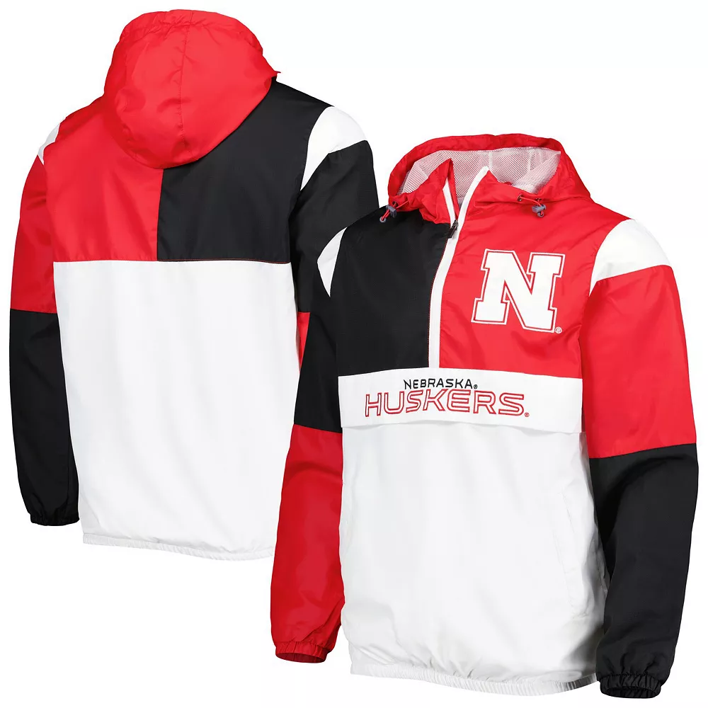 Men's G-III Sports by Carl Banks White/Scarlet Nebraska Huskers College Fair Catch Half-Zip Hoodie 3 Men's G-III Sports by Carl Banks White/Scarlet Nebraska Huskers College Fair Catch Half-Zip Hoodie