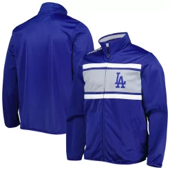 Men's G-III Sports by Carl Banks Royal/Gray Los Angeles Dodgers Off Tackle Full-Zip Track Jacket