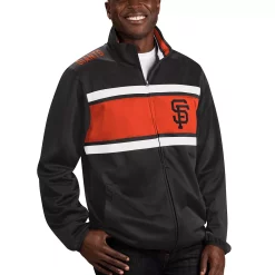 Men's G-III Sports by Carl Banks Black San Francisco Giants Off Tackle Full-Zip Track Jacket
