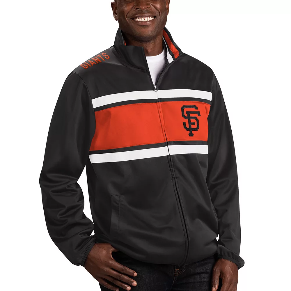 Men's G-III Sports by Carl Banks Black San Francisco Giants Off Tackle Full-Zip Track Jacket 4 Men's G-III Sports by Carl Banks Black San Francisco Giants Off Tackle Full-Zip Track Jacket - Image 2