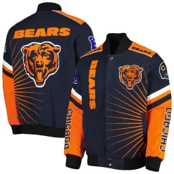Men's G-III Sports by Carl Banks Navy Chicago Bears Extreme Redzone Full-Snap Varsity Jacket 5 Men's G-III Sports by Carl Banks Navy Chicago Bears Extreme Redzone Full-Snap Varsity Jacket -G-III Sales Shop 6080508 ALT