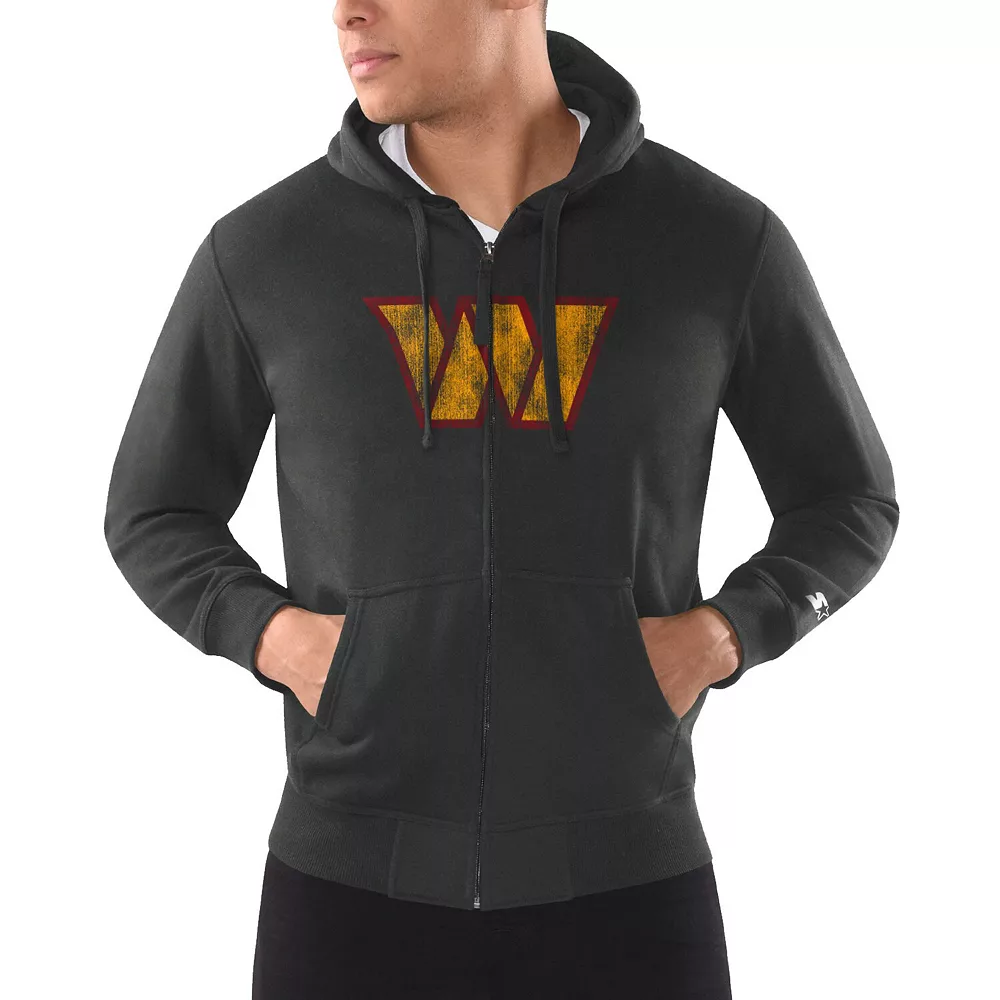 Men's G-III Sports by Carl Banks Gray Washington Commanders Primary Logo Full-Zip Hoodie 4 Men's G-III Sports by Carl Banks Gray Washington Commanders Primary Logo Full-Zip Hoodie - Image 2