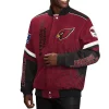 Men's G-III Sports by Carl Banks Cardinal Arizona Cardinals Extreme Redzone Full-Snap Varsity Jacket -G-III Sales Shop 6104457