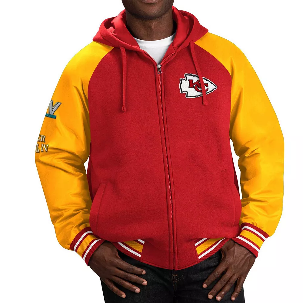 Men's G-III Sports by Carl Banks Red Kansas City Chiefs Defender Raglan Full-Zip Hoodie Varsity Jacket 4 Men's G-III Sports by Carl Banks Red Kansas City Chiefs Defender Raglan Full-Zip Hoodie Varsity Jacket - Image 2