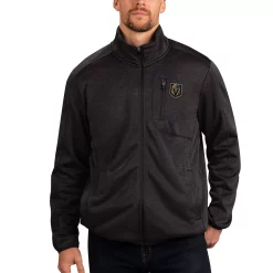 Men's G-III Sports by Carl Banks Black Vegas Golden Knights Closer Transitional Full-Zip Jacket
