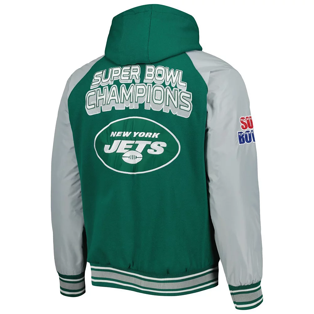 Men's G-III Sports by Carl Banks Green New York Jets Defender Raglan Full-Zip Hoodie Varsity Jacket 6 Men's G-III Sports by Carl Banks Green New York Jets Defender Raglan Full-Zip Hoodie Varsity Jacket - Image 4