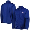 Men's G-III Sports by Carl Banks Blue New York Rangers Closer Transitional Full-Zip Jacket -G-III Sales Shop 6129350