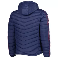 Men's G-III Sports by Carl Banks Navy Cleveland Guardians Splitter Soft Down Touch Full-Zip Hoodie Jacket -G-III Sales Shop 6134844 ALT3