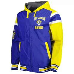 Men's G-III Sports by Carl Banks Royal/Gray Los Angeles Rams Extreme Full Back Reversible Hoodie Full-Zip Jacket -G-III Sales Shop 6135006 ALT2