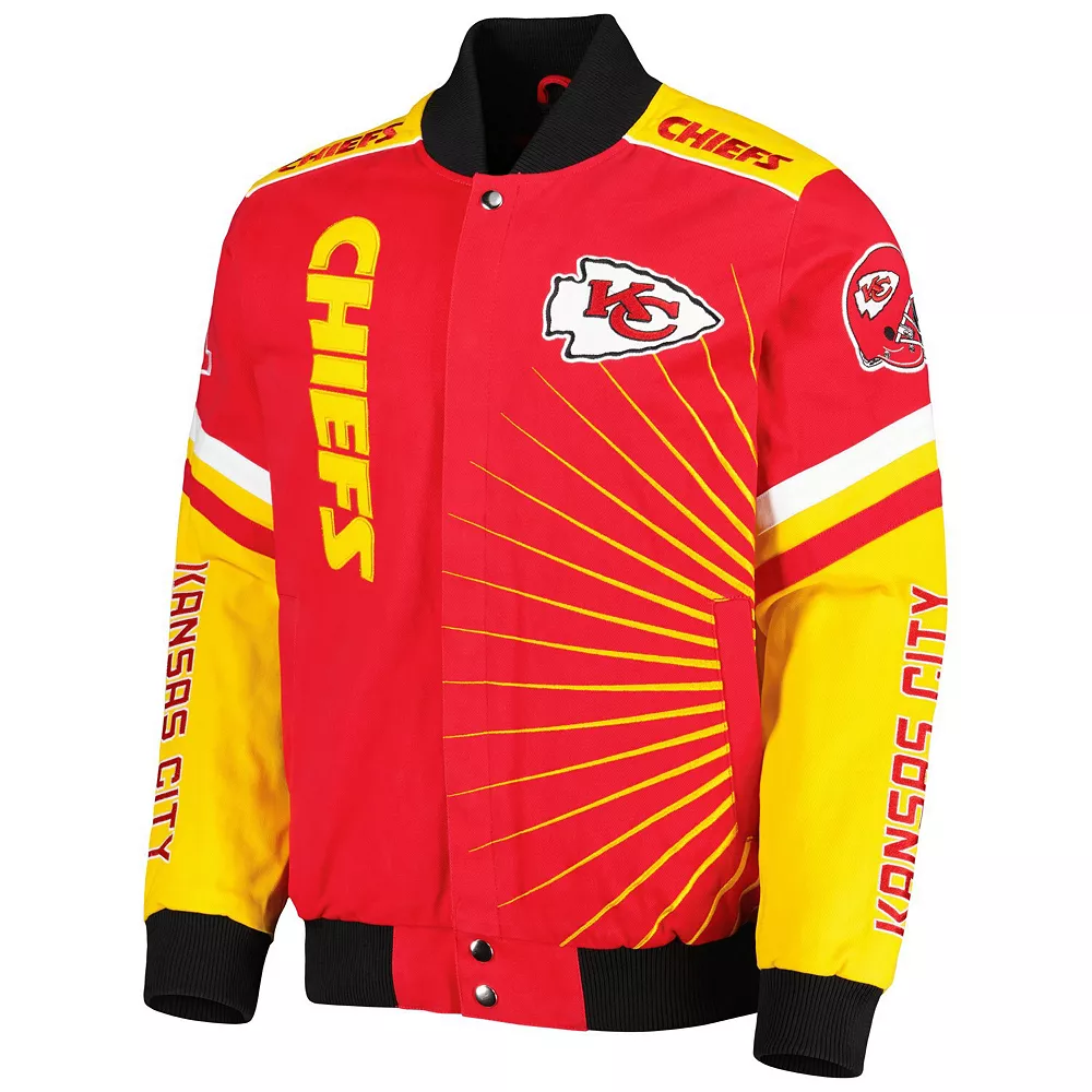 Men's G-III Sports by Carl Banks Red Kansas City Chiefs Extreme Redzone Full-Snap Varsity Jacket 5 Men's G-III Sports by Carl Banks Red Kansas City Chiefs Extreme Redzone Full-Snap Varsity Jacket - Image 3