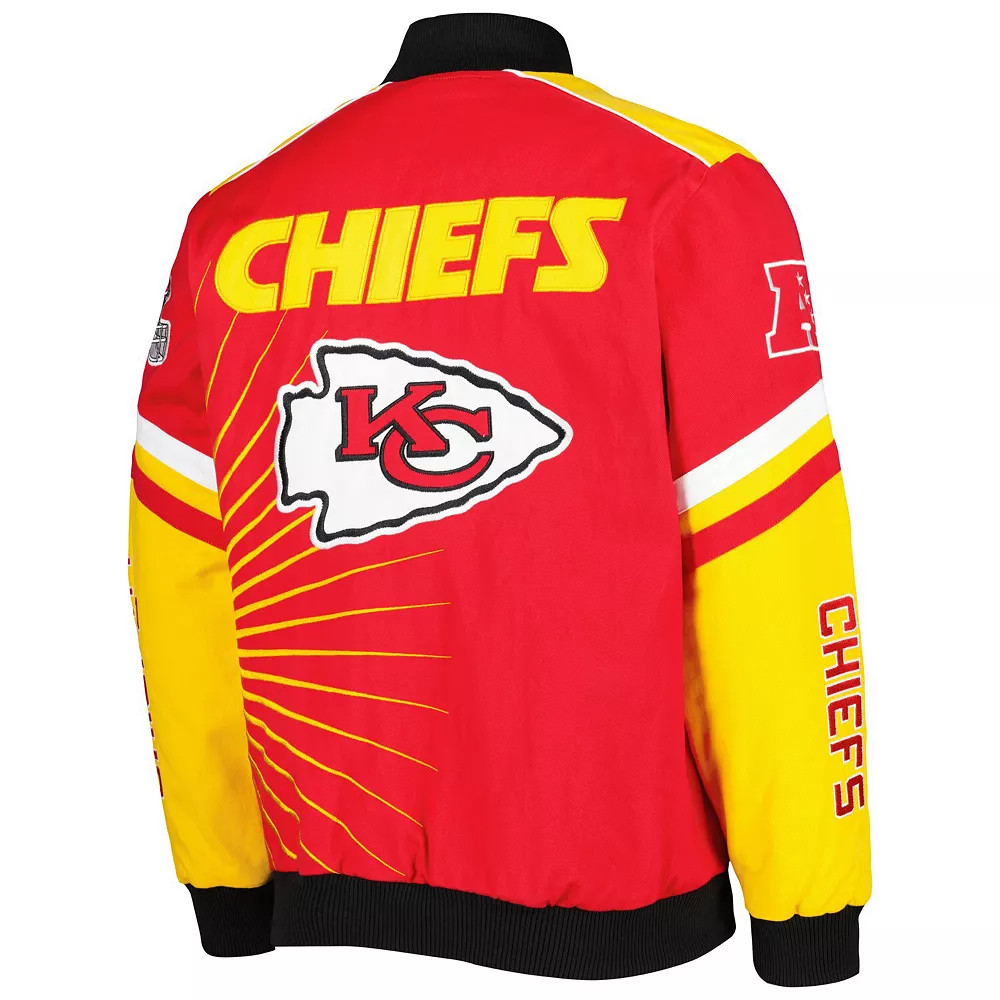 Men's G-III Sports by Carl Banks Red Kansas City Chiefs Extreme Redzone Full-Snap Varsity Jacket 6 Men's G-III Sports by Carl Banks Red Kansas City Chiefs Extreme Redzone Full-Snap Varsity Jacket - Image 4