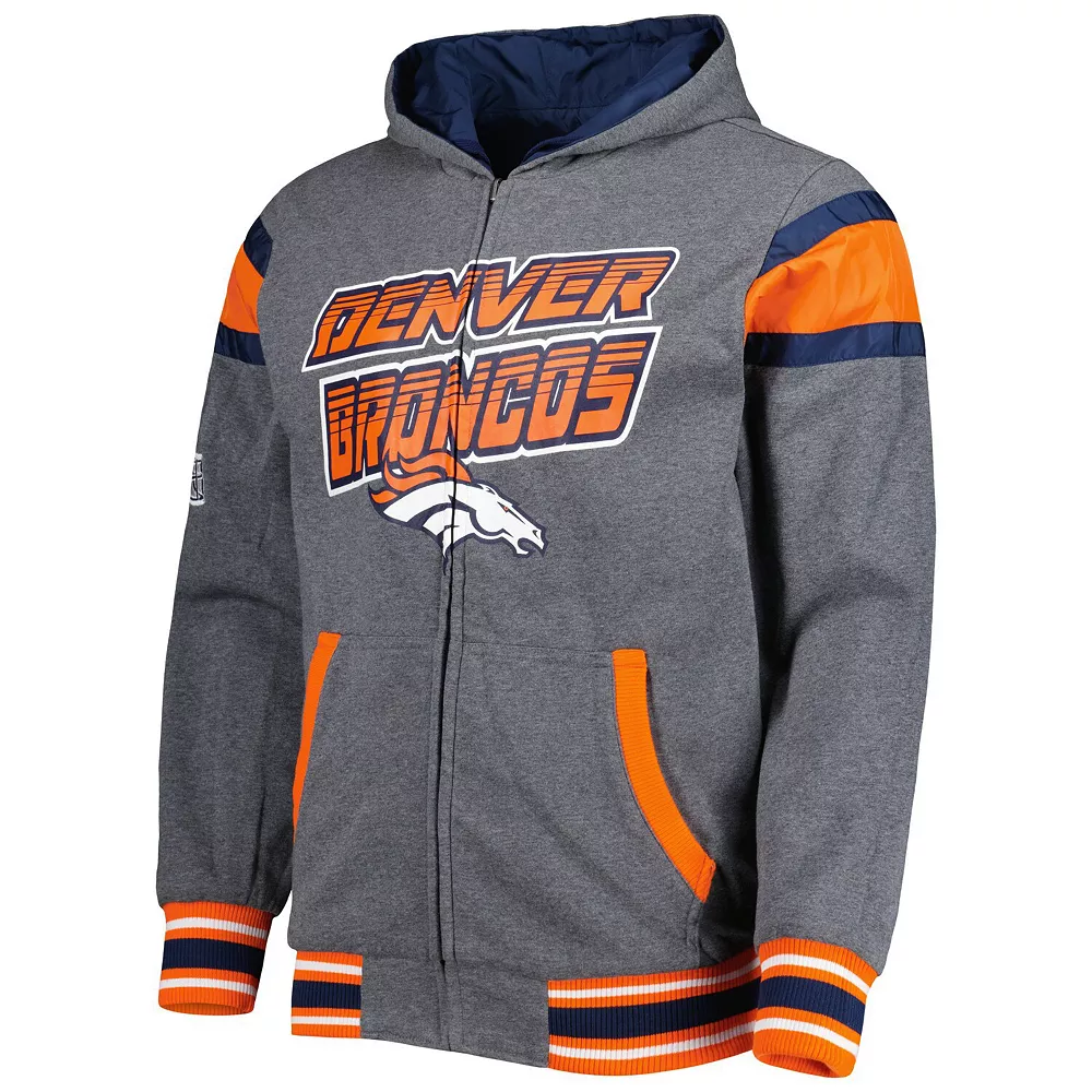 Men's G-III Sports by Carl Banks Orange/Gray Denver Broncos Extreme Full Back Reversible Hoodie Full-Zip Jacket 5 Men's G-III Sports by Carl Banks Orange/Gray Denver Broncos Extreme Full Back Reversible Hoodie Full-Zip Jacket - Image 3