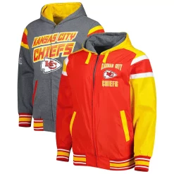 Men's G-III Sports by Carl Banks Red/Gray Kansas City Chiefs Extreme Full Back Reversible Hoodie Full-Zip Jacket